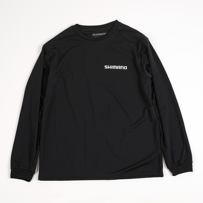 SHIMANO Big Logo Dry Long Sleeve T-shirts – Black/White Logo